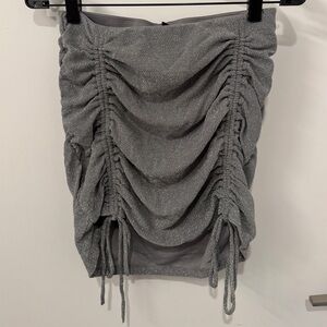 H&M Gray Ruched Skirt